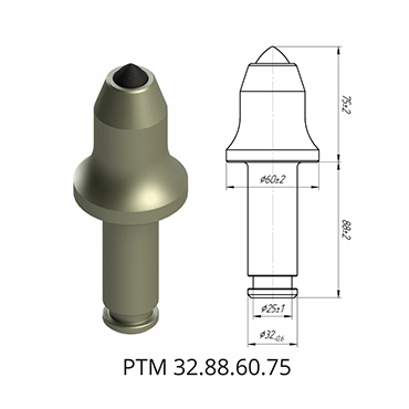 掘進(jìn)機(jī)截齒PTM 32.88.60.75